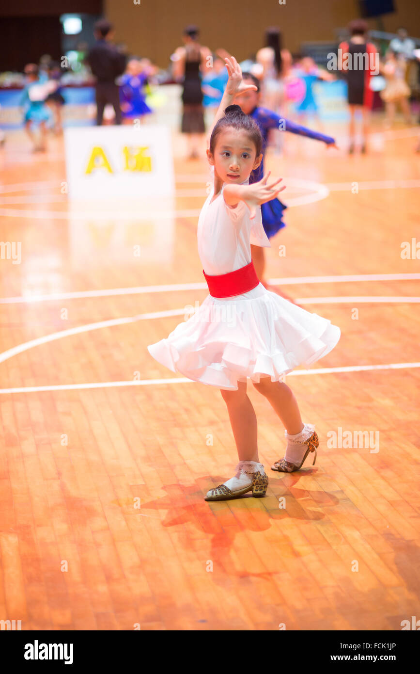 Zhongshan, China-Oct 5, 2015:Giovani danzatori che unisce il XVIII Guangdong Dancespots Chamionship concorrenza il 5 ottobre 2015 in Z Foto Stock