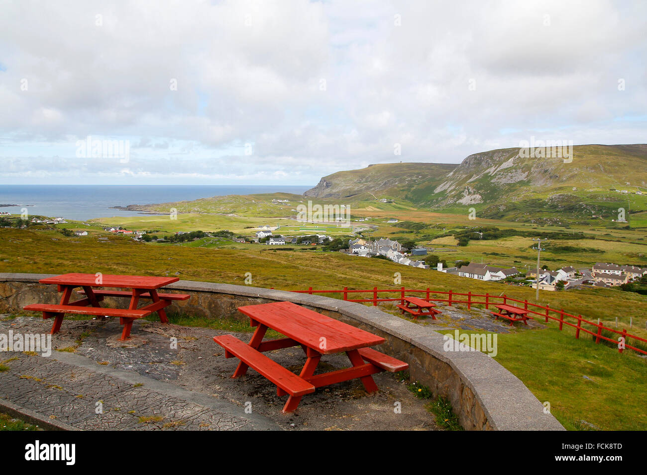 Paesaggio in Irlanda, da un punto di vista Foto Stock