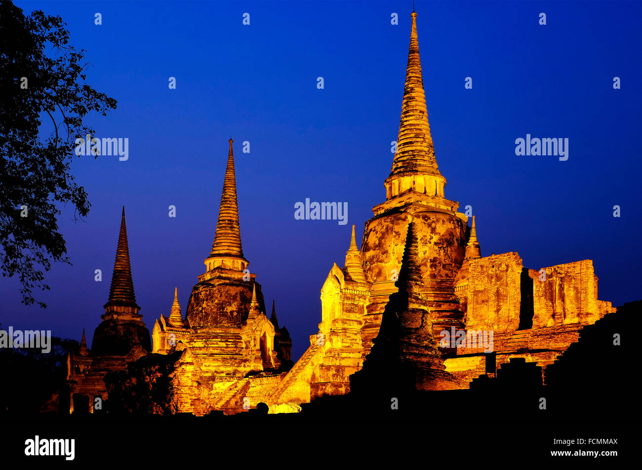 Wat Phra Si Sanphet, Ayutthaya, Thailandia Foto Stock