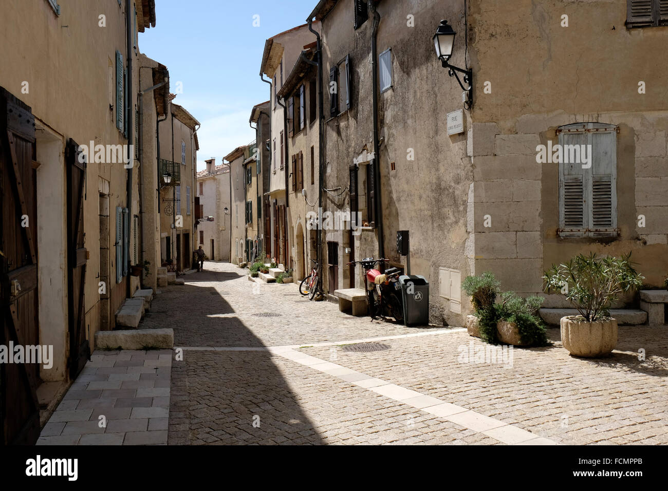 Caratteristico e street in Mons en Provence, Var, Francia meridionale. Foto Stock