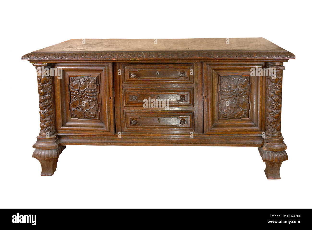 Configurazione tipica di una cassettiera del xviii secolo . Splendido esempio di artigianato di tedesco. Foto Stock