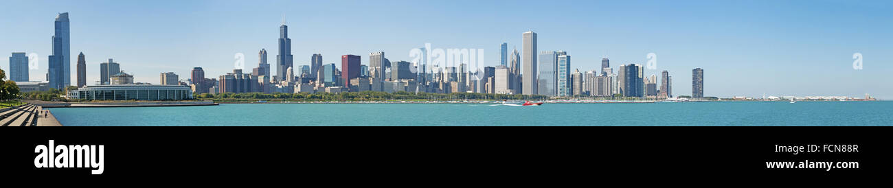 Chicago, il lago Michigan, Illinois, Stati Uniti d'America, Stati Uniti d'America Foto Stock