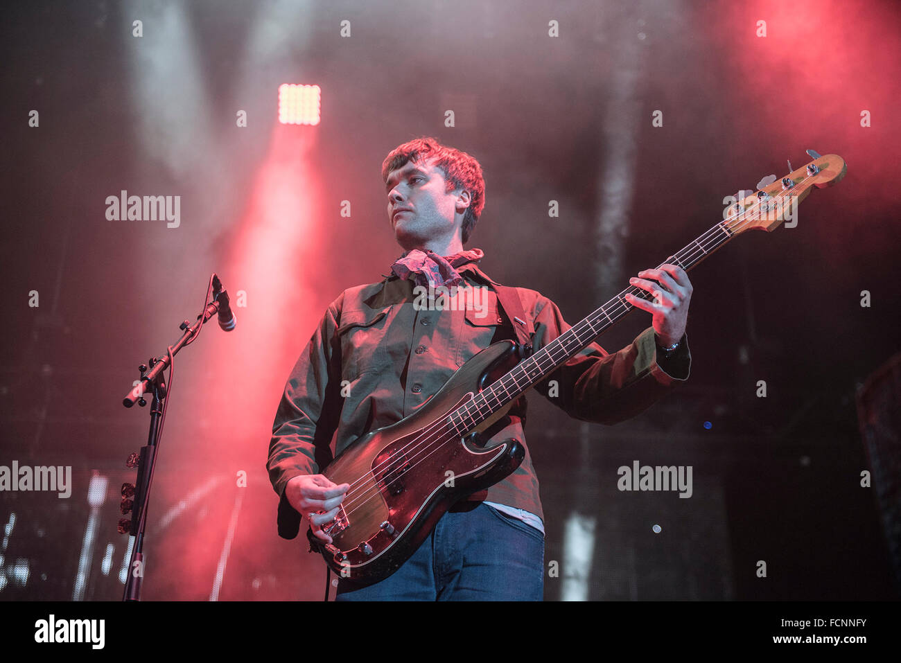 Manchester, Regno Unito. Il 23 gennaio 2016. The Libertines eseguire presso l'Arena di Manchester, Manchester, sul loro tour del Regno Unito 23/01/2016 Credit: Gary Mather/Alamy Live News Foto Stock