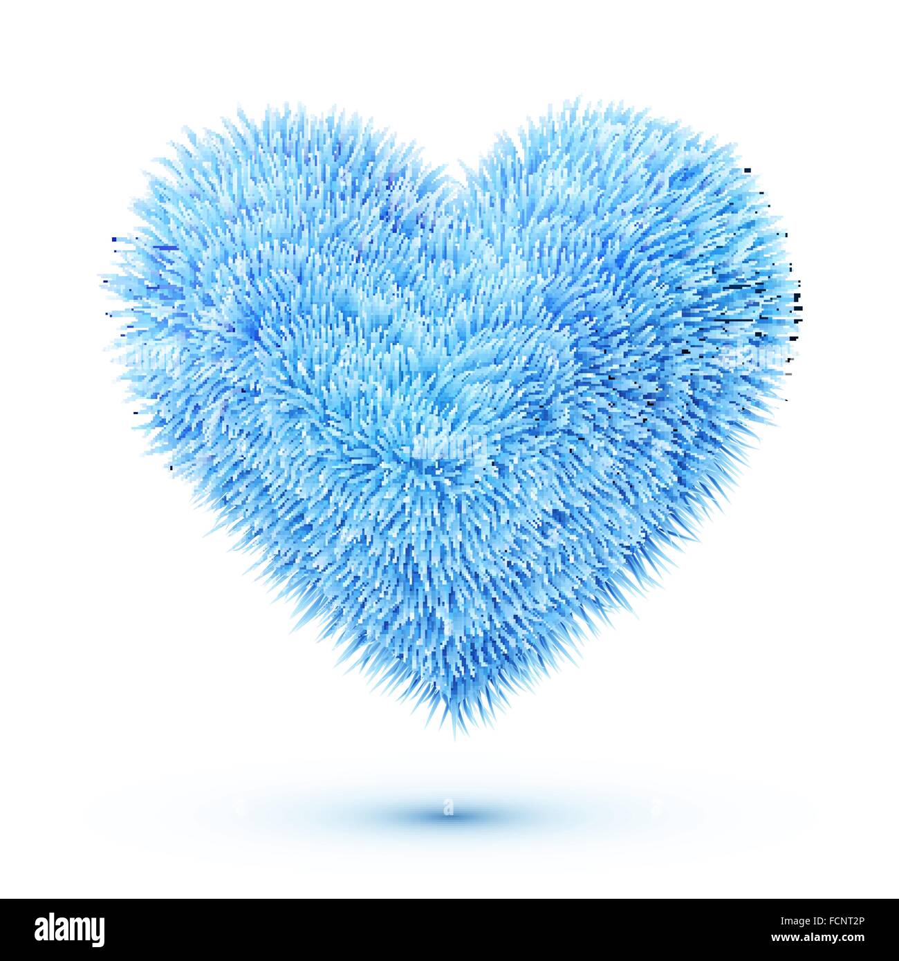 Blu vettore soffice cuore Illustrazione Vettoriale