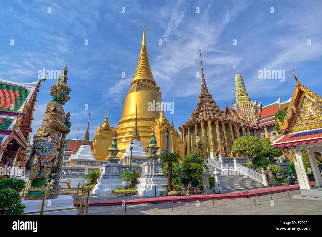 Il Wat Phra Kaew Temple , Bangkok , Thailandia Foto Stock