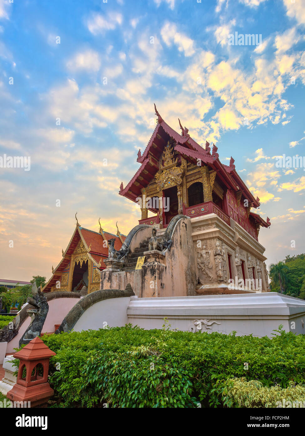 Wat Phra Singh a Chiang Mai , della Thailandia Foto Stock