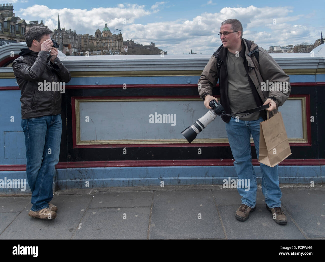 Edinburgh, monumento, Edimburgo, Firth of Forth, fotografo, fotografia, Grand ferroviarie, Gran Bretagna, Hobby, Hotel, fotocamera, Foto Stock