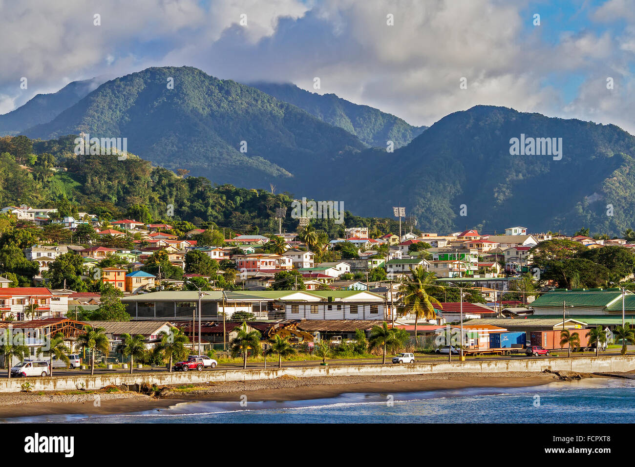 Roseau Capitale della Dominica West Indies Foto Stock