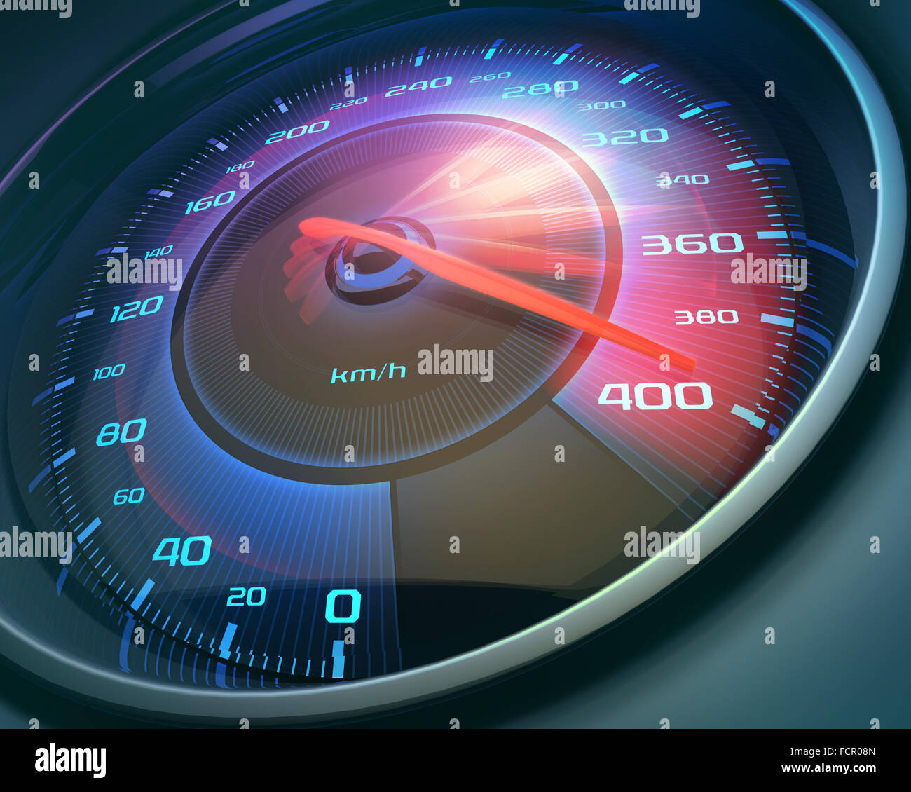 Il tachimetro rigature ad alta velocità, ma senza i numeri degli indicatori. Foto Stock