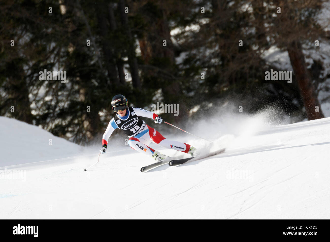 GUT Lara in Audi FIS Coppa del Mondo di Sci Alpino Femminile Super G Foto Stock