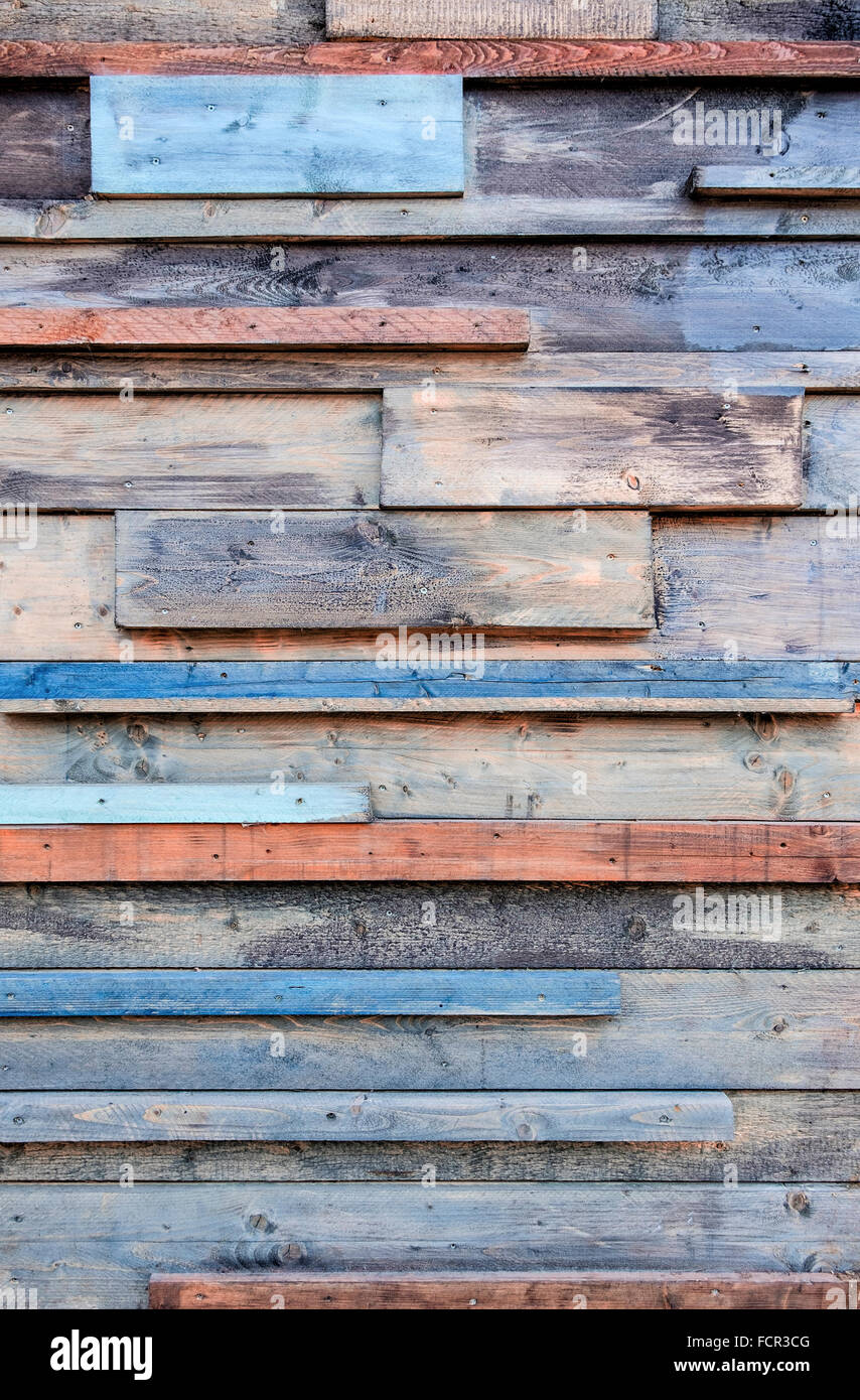 Sfondo di legno recuperato per un moderno aspetto rustico Foto Stock