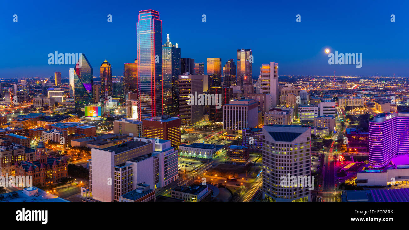 Dallas è la nona città più popolosa degli Stati Uniti d'America e la terza città più popolosa dello stato del Texas. Foto Stock