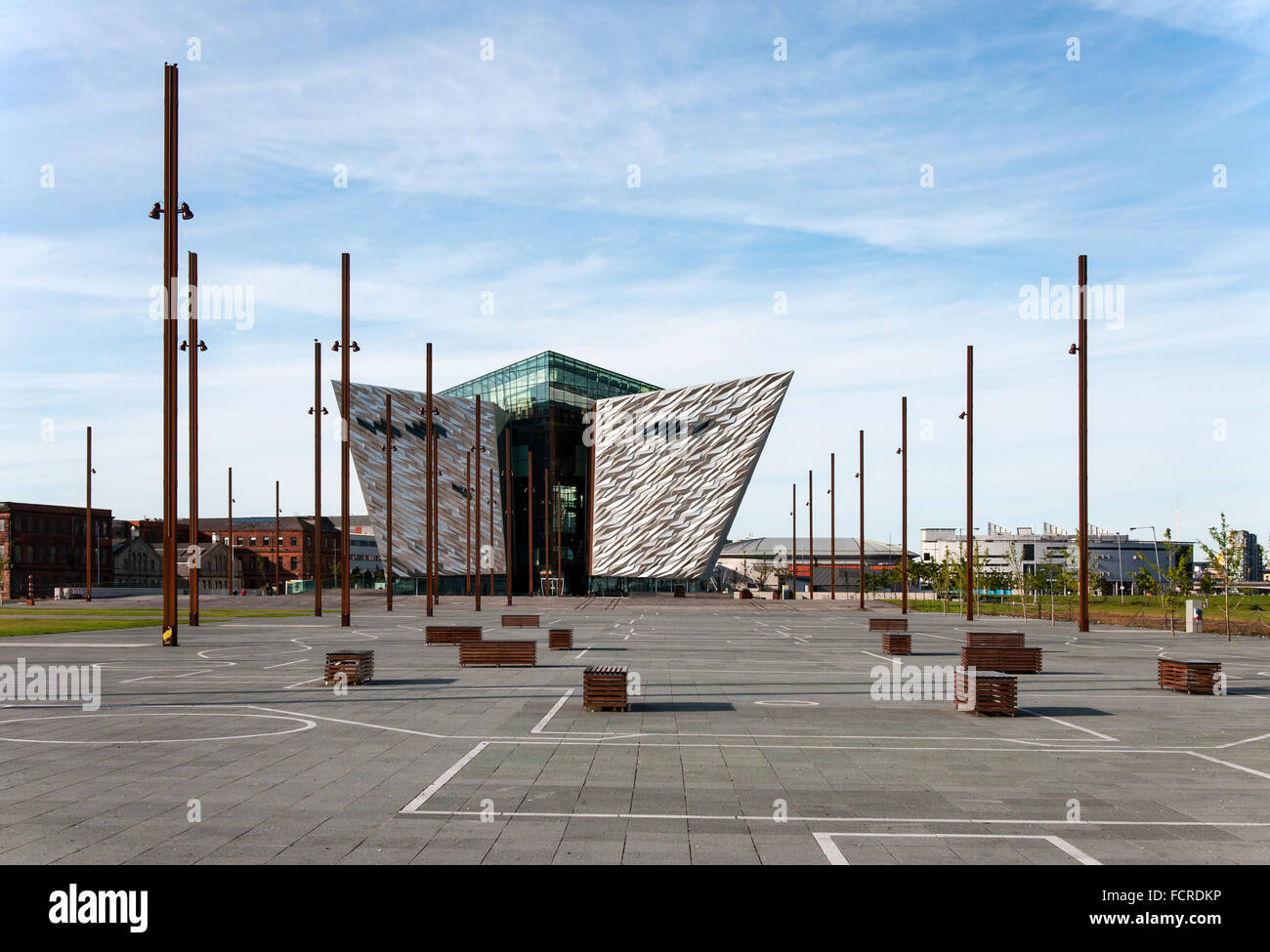 Titanic information center e il museo di Belfast. Foto Stock