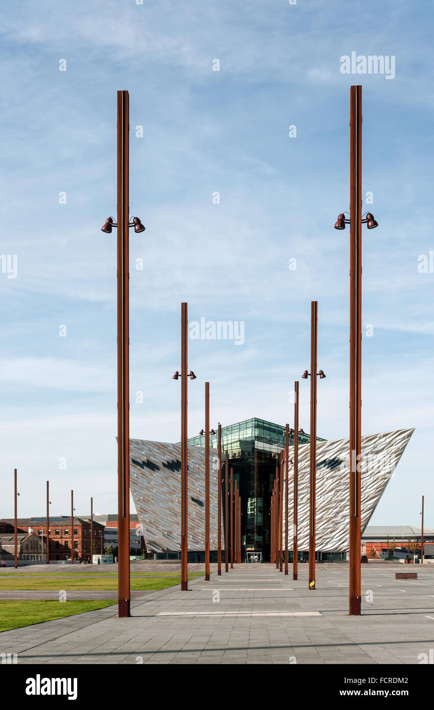 Titanic information center e il museo di Belfast. Foto Stock