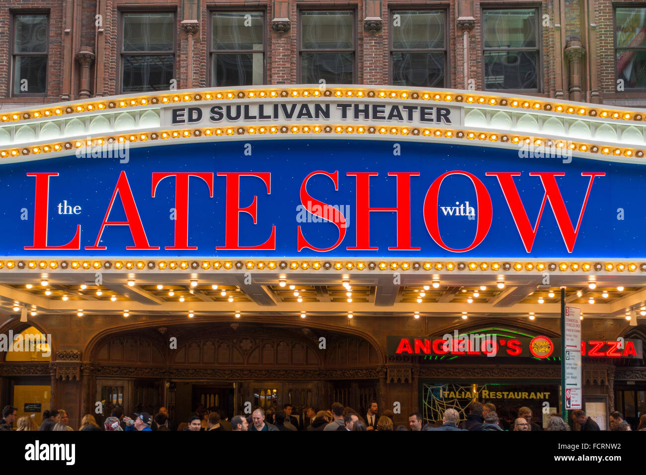 Il late show con Stephen Colbert marquee Foto Stock