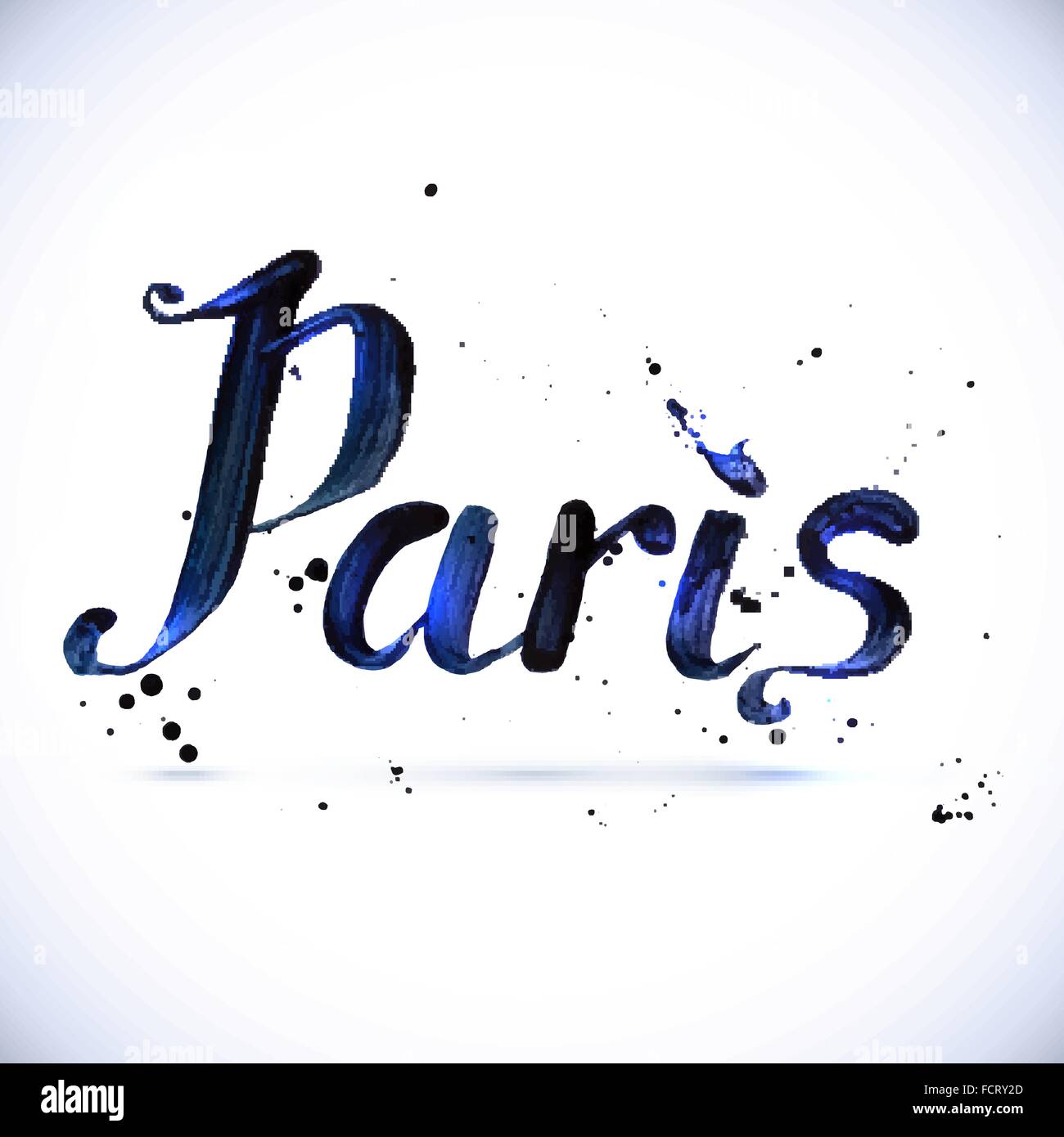 Parigi calligrafia disegno vettoriale Illustrazione Vettoriale