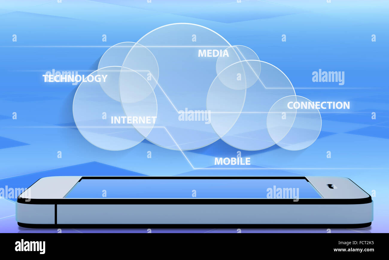 Astrazione della tecnologia di comunicazione Foto Stock