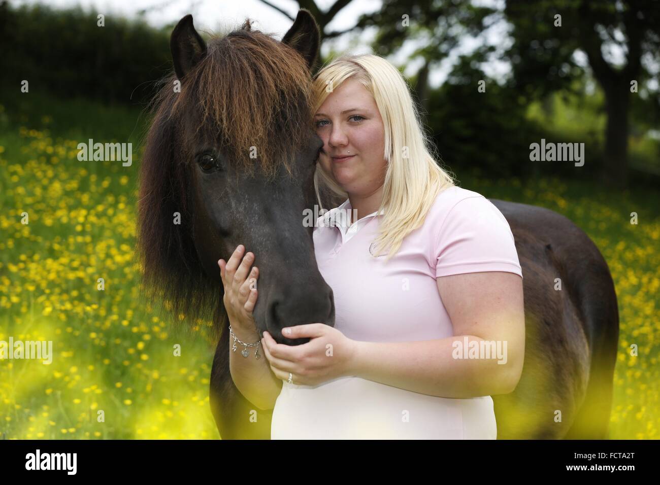 Donna e Aegidienberger Foto Stock