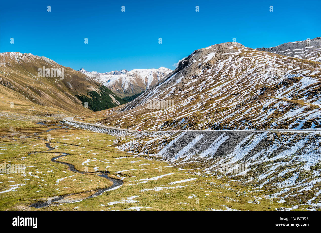 Passo Albula Passo di Graubuenden, Engadina, Svizzera Foto Stock