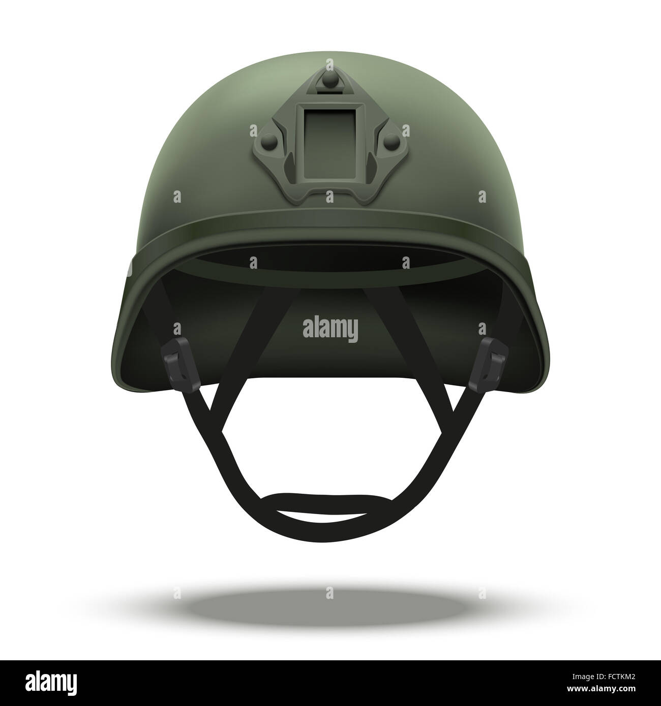 Tattiche militari casco di colore verde Foto Stock