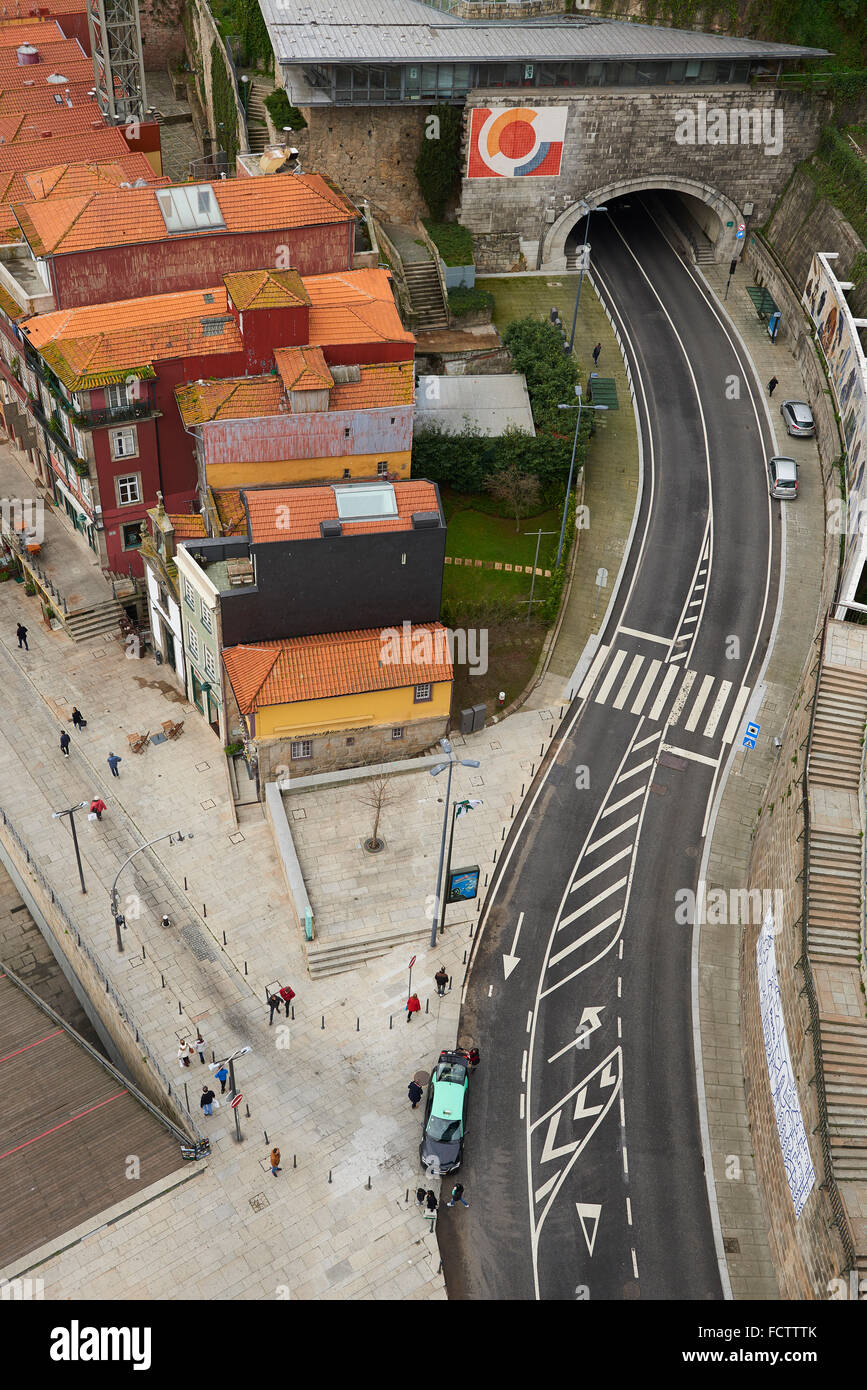 Paesaggio urbano vista da sopra a Porto, Portogallo, Europa Foto Stock