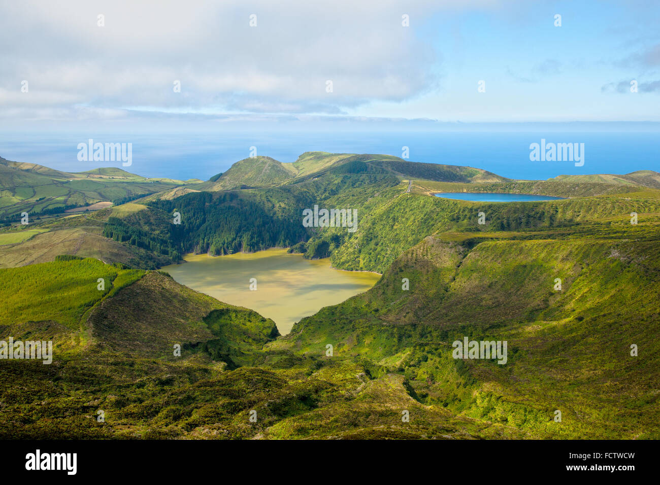 Lagoa das Sete Cidades , Ilha de São Miguel Açores Foto Stock