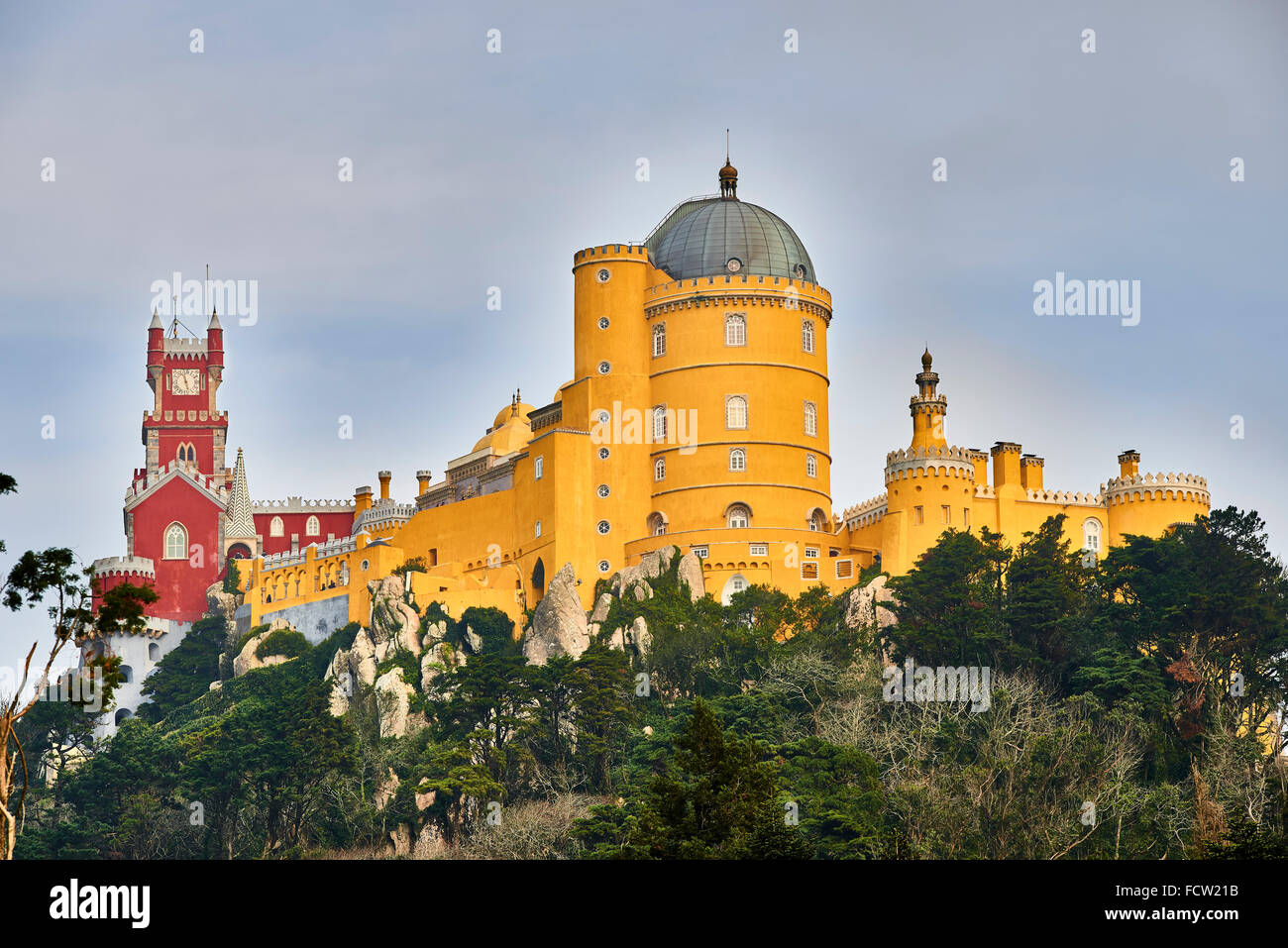 La pena il Palazzo Nazionale, Sintra Portogallo, Europa Foto Stock