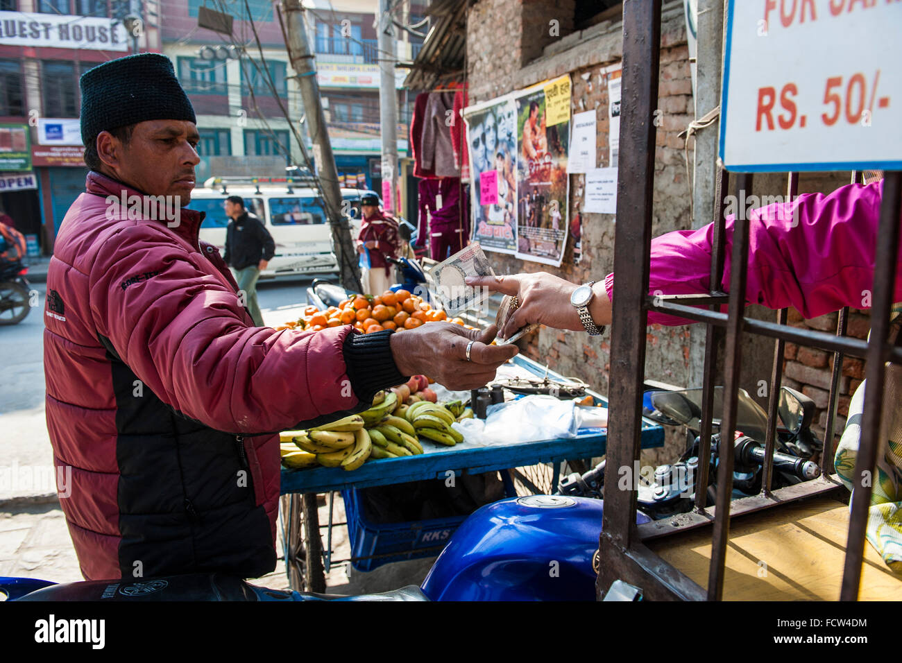 Il Nepal, Bouddhnath, vita quotidiana Foto Stock