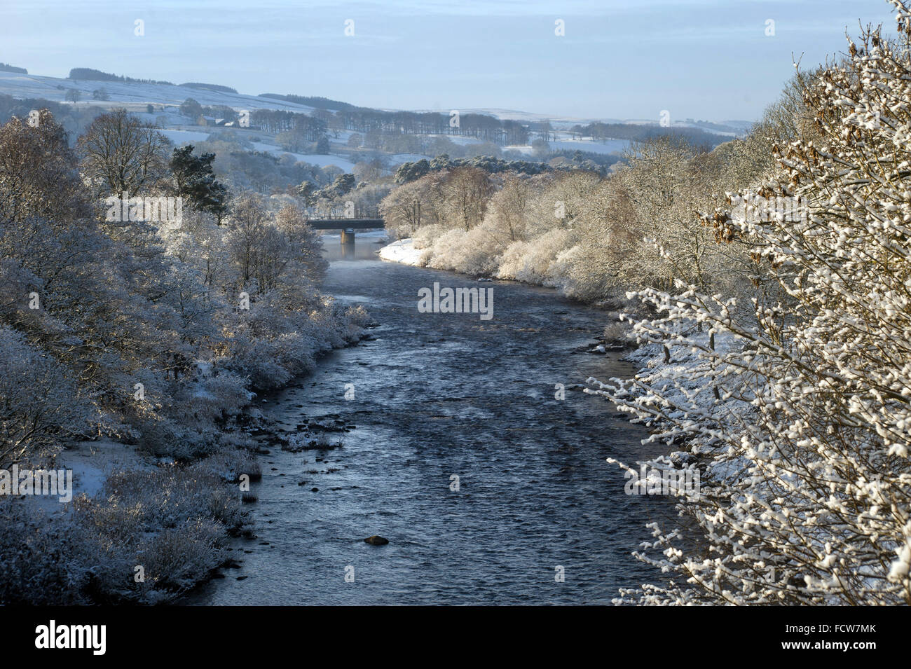A sud del Fiume Tyne in inverno/ Winter Wonderland Foto Stock
