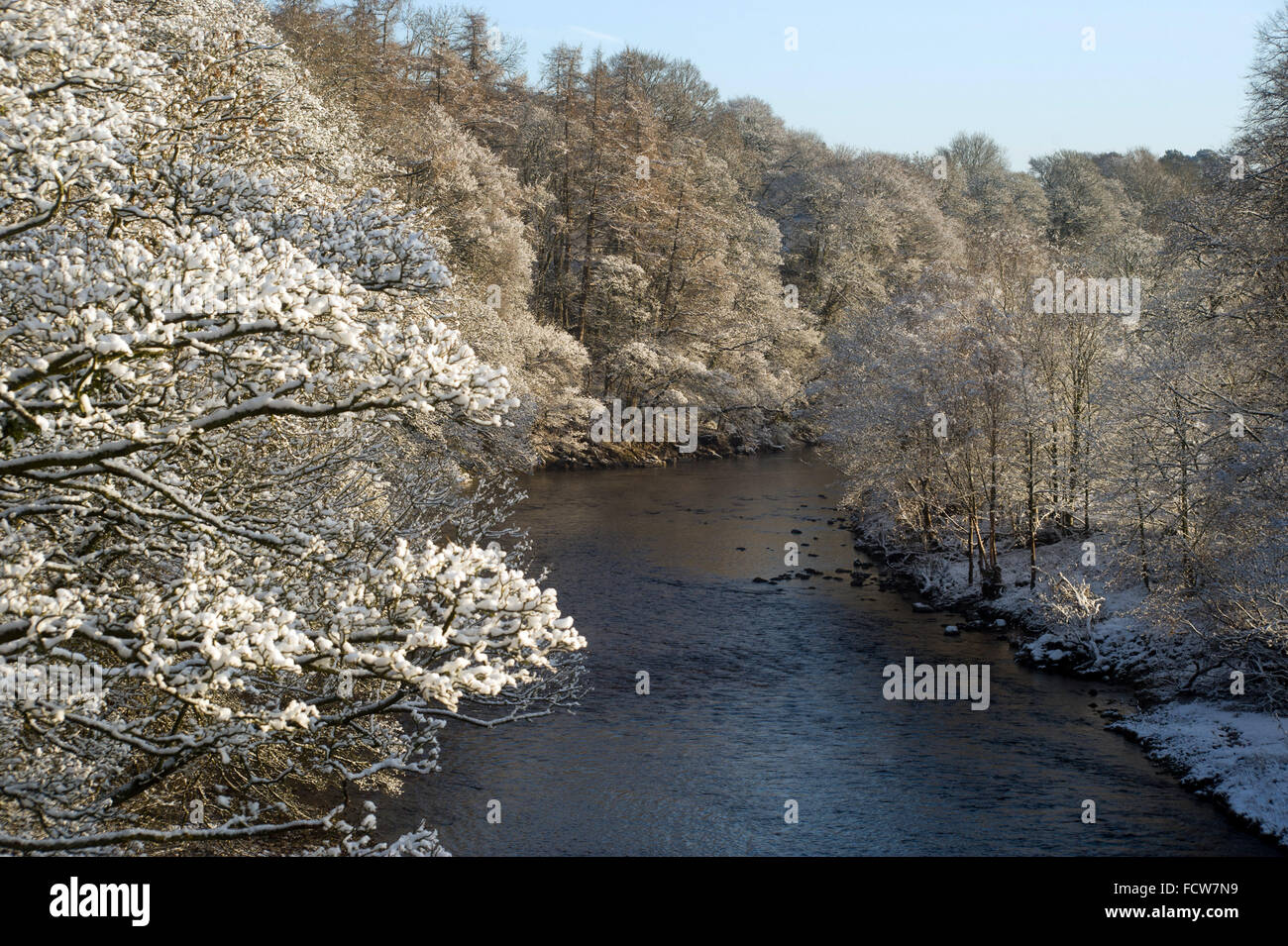 A sud del Fiume Tyne in inverno/ Winter Wonderland Foto Stock