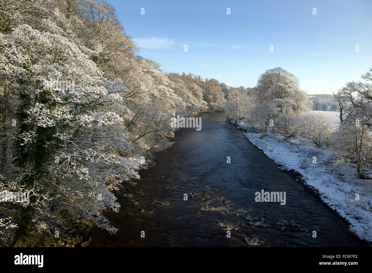 A sud del Fiume Tyne in inverno/ Winter Wonderland Foto Stock