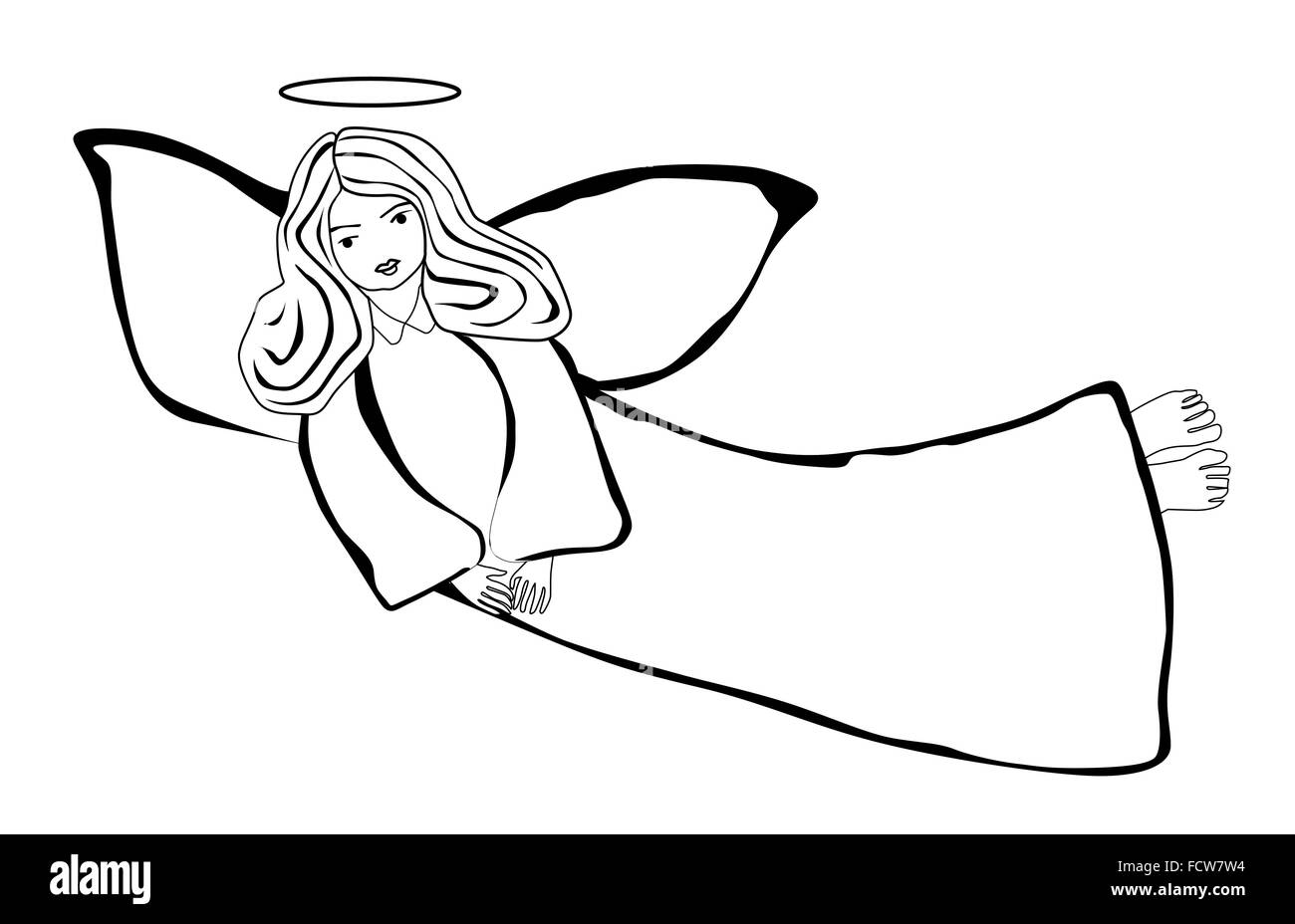 Angelo di volo Foto Stock