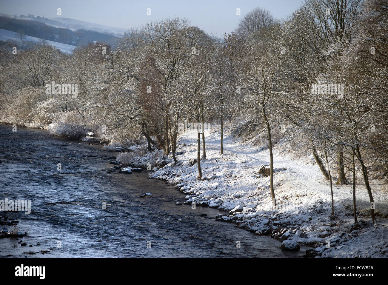 A sud del Fiume Tyne in inverno/ Winter Wonderland Foto Stock