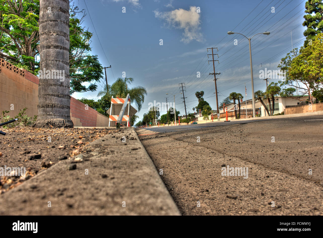 Le riparazioni sulle strade della città Foto Stock