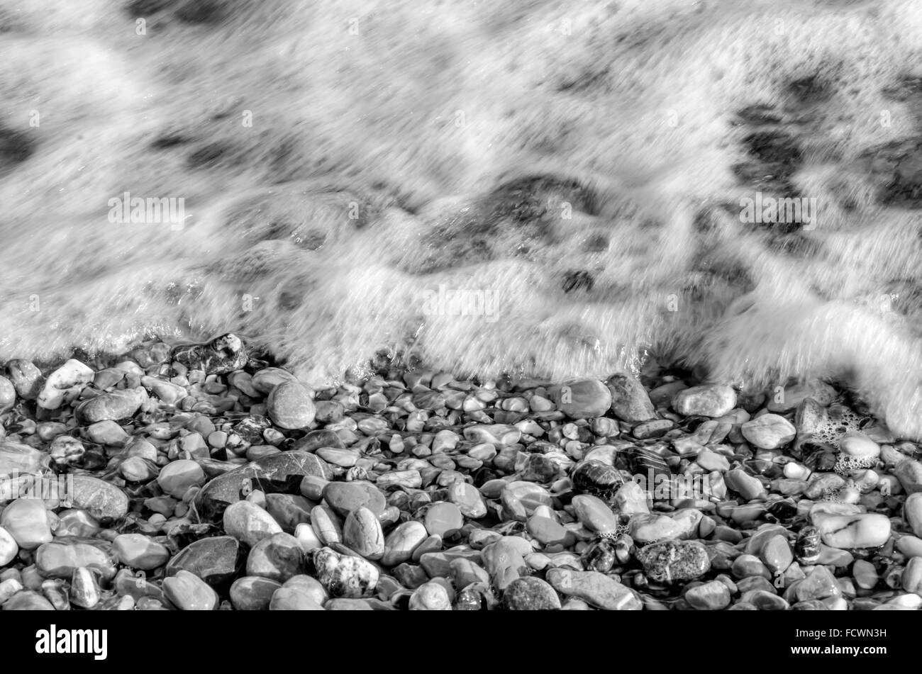 Spiaggia di ghiaia Foto Stock