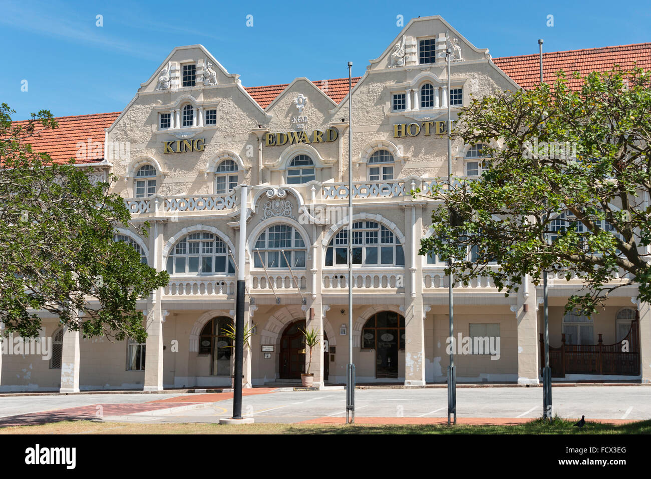 Historic King Edward Hotel, Donkin Riserva, Port Elizabeth Nelson Mandela Bay comune, Eastern Cape Province, Sud Africa Foto Stock