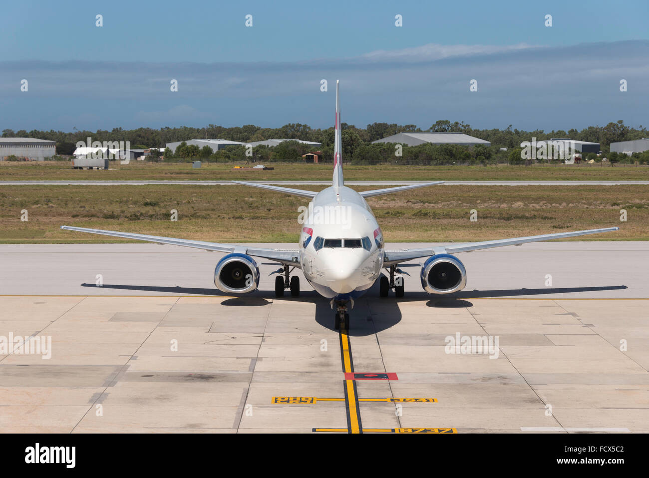 Comair Boeing 737 in Port Elizabeth Aeroporto Internazionale di Port Elizabeth, Eastern Cape Province, Sud Africa Foto Stock