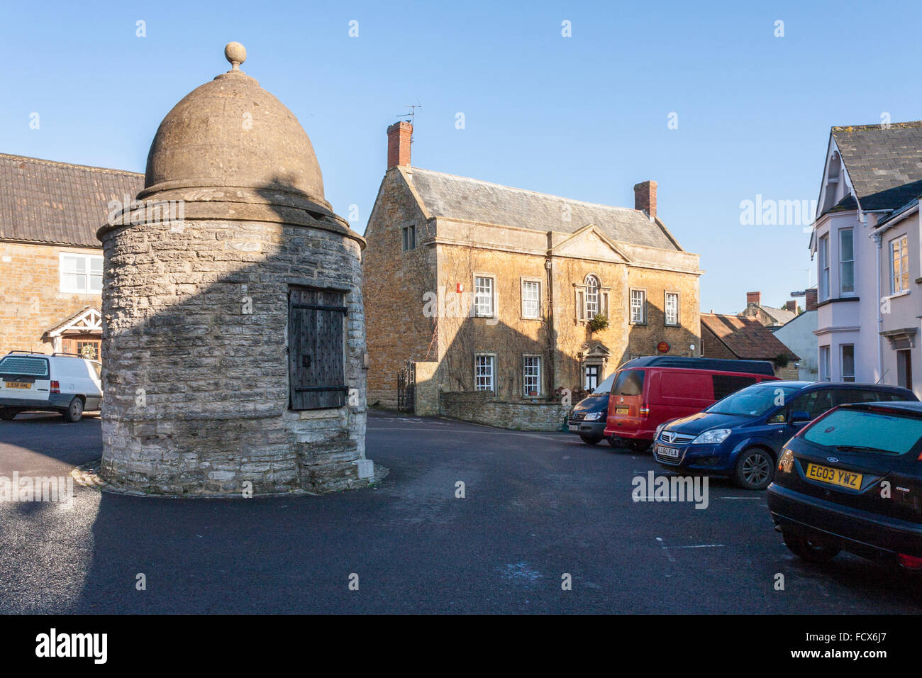 Villaggio di lock-up, Castle Cary, Somerset, Inghilterra, GB, UK. Foto Stock