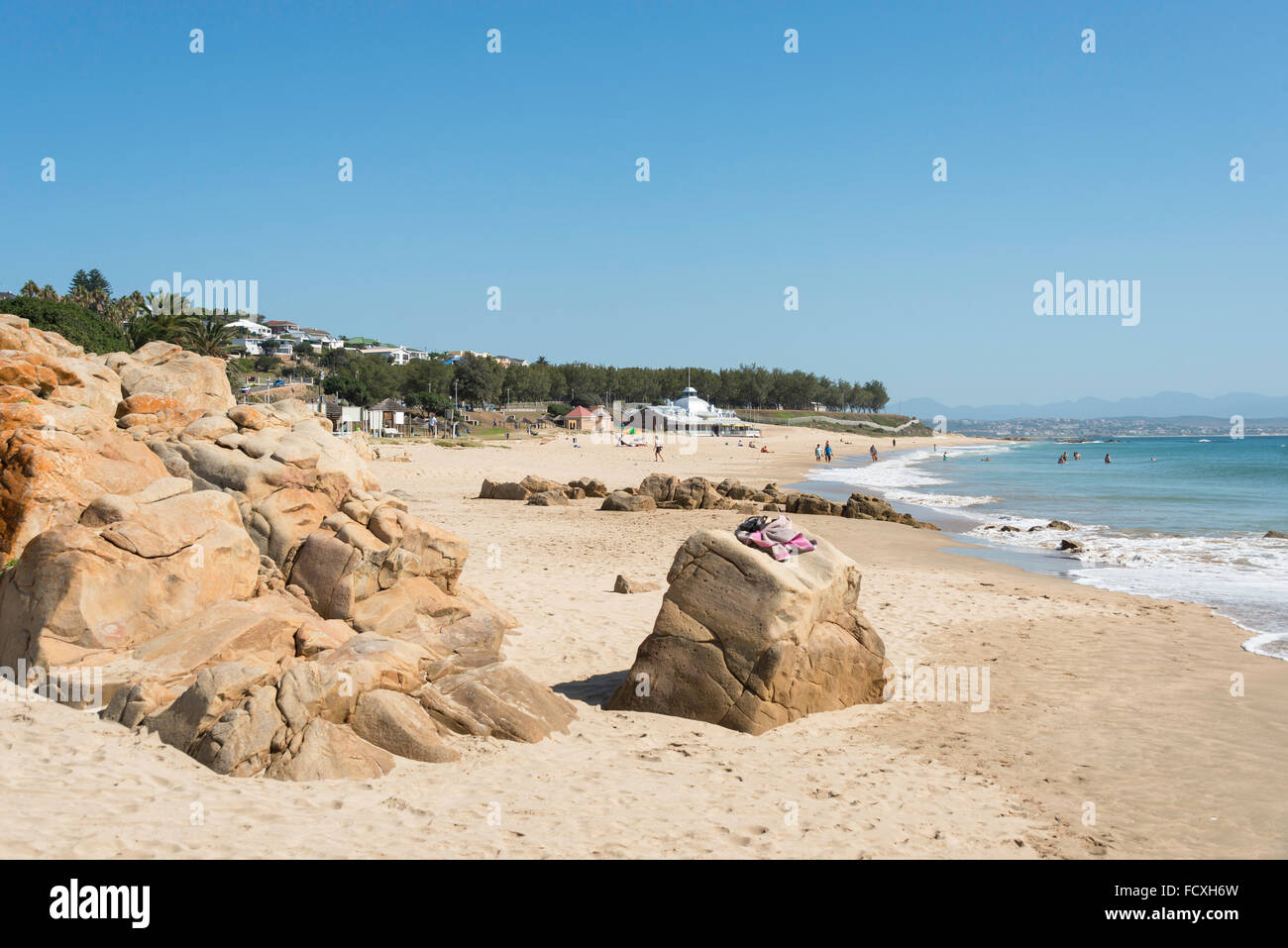 Santos Beach, Mossel Bay, Eden District Comune, Provincia del Capo occidentale, Repubblica del Sud Afric Foto Stock