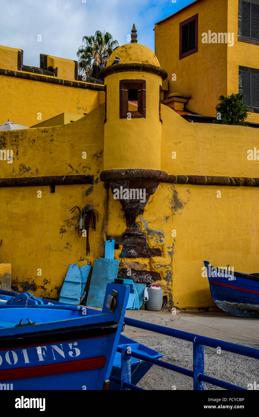 Sao Tiago Fort, Isola di Madeira, Portogallo Foto Stock