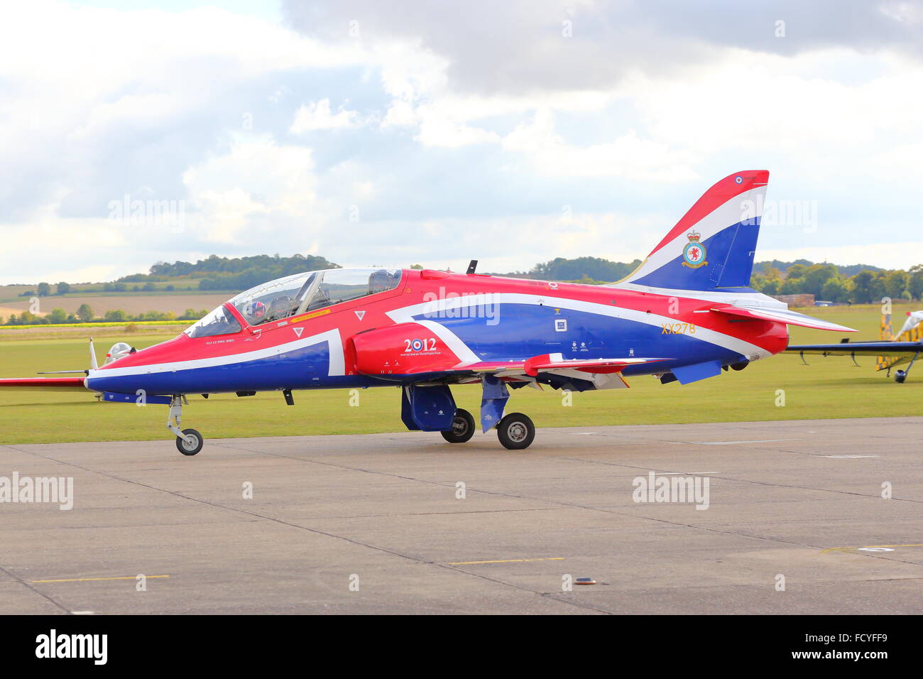 RAF British Aerospace Hawk T.1 XX278 rullaggio al Duxford Air Show 2012 Foto Stock