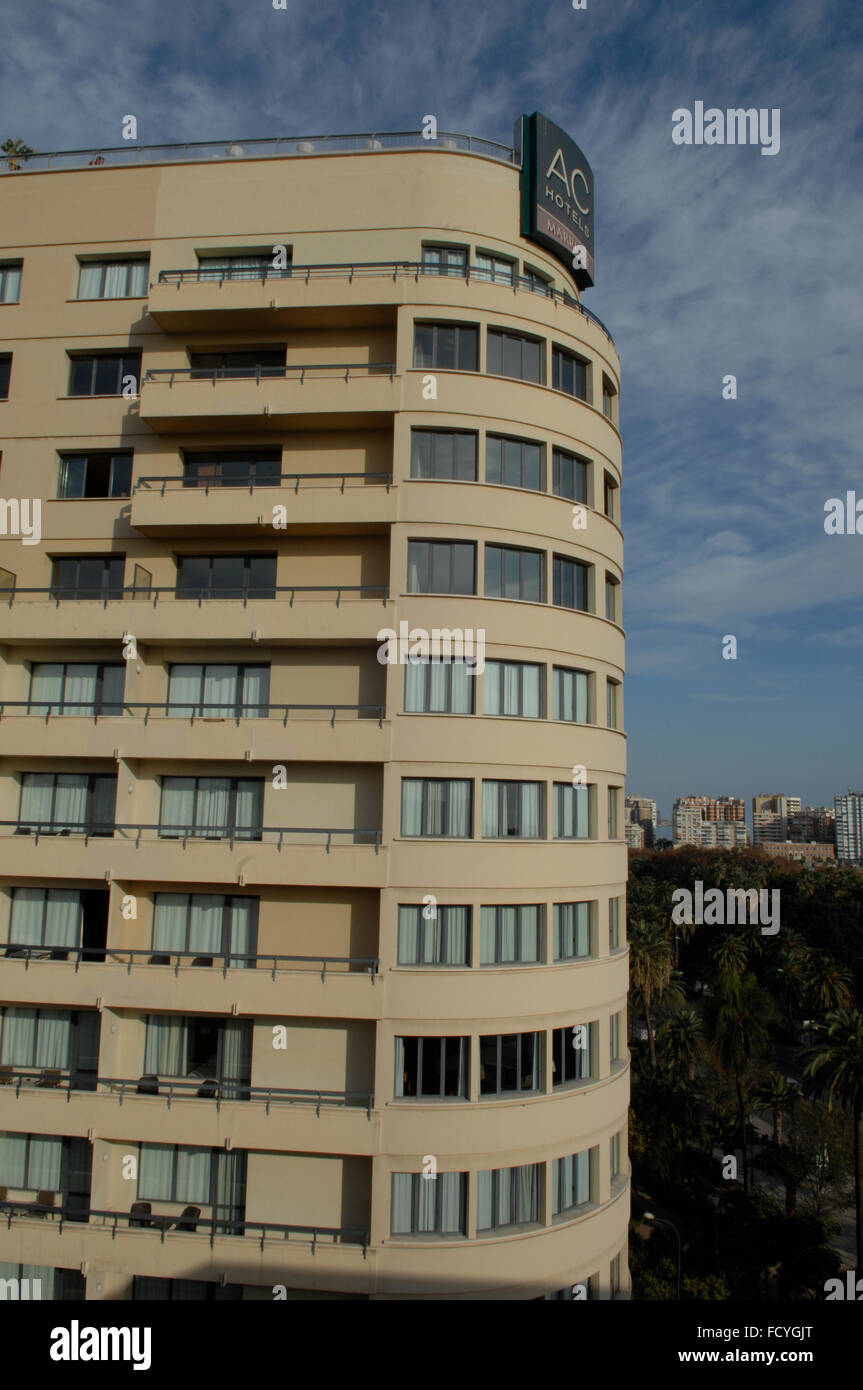 AC Hotel Malaga Palacio Marriott hotel 5 stelle nel centro di Malaga in Spagna. Foto Stock
