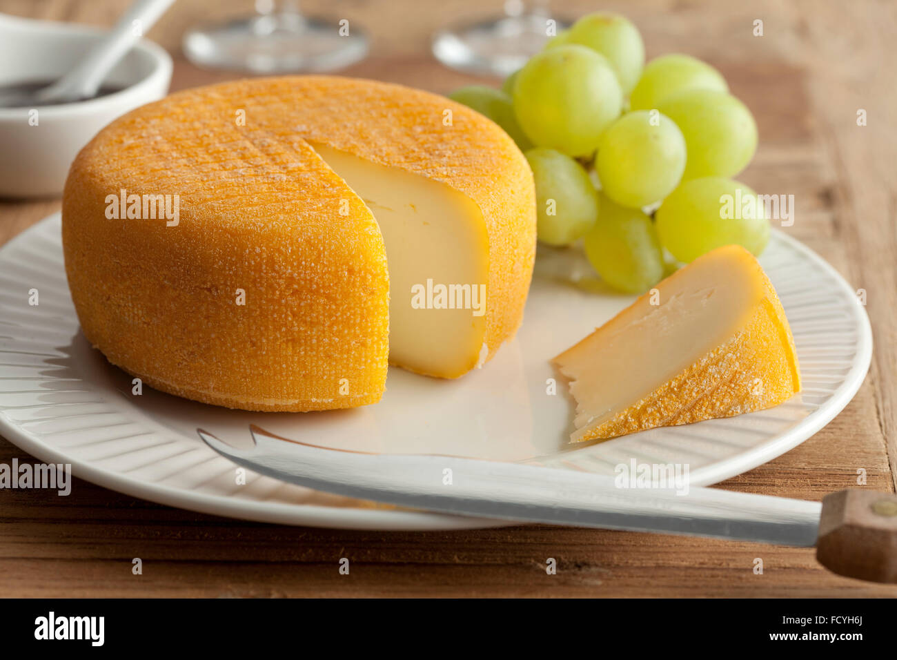 Port salut il formaggio per dessert Foto Stock