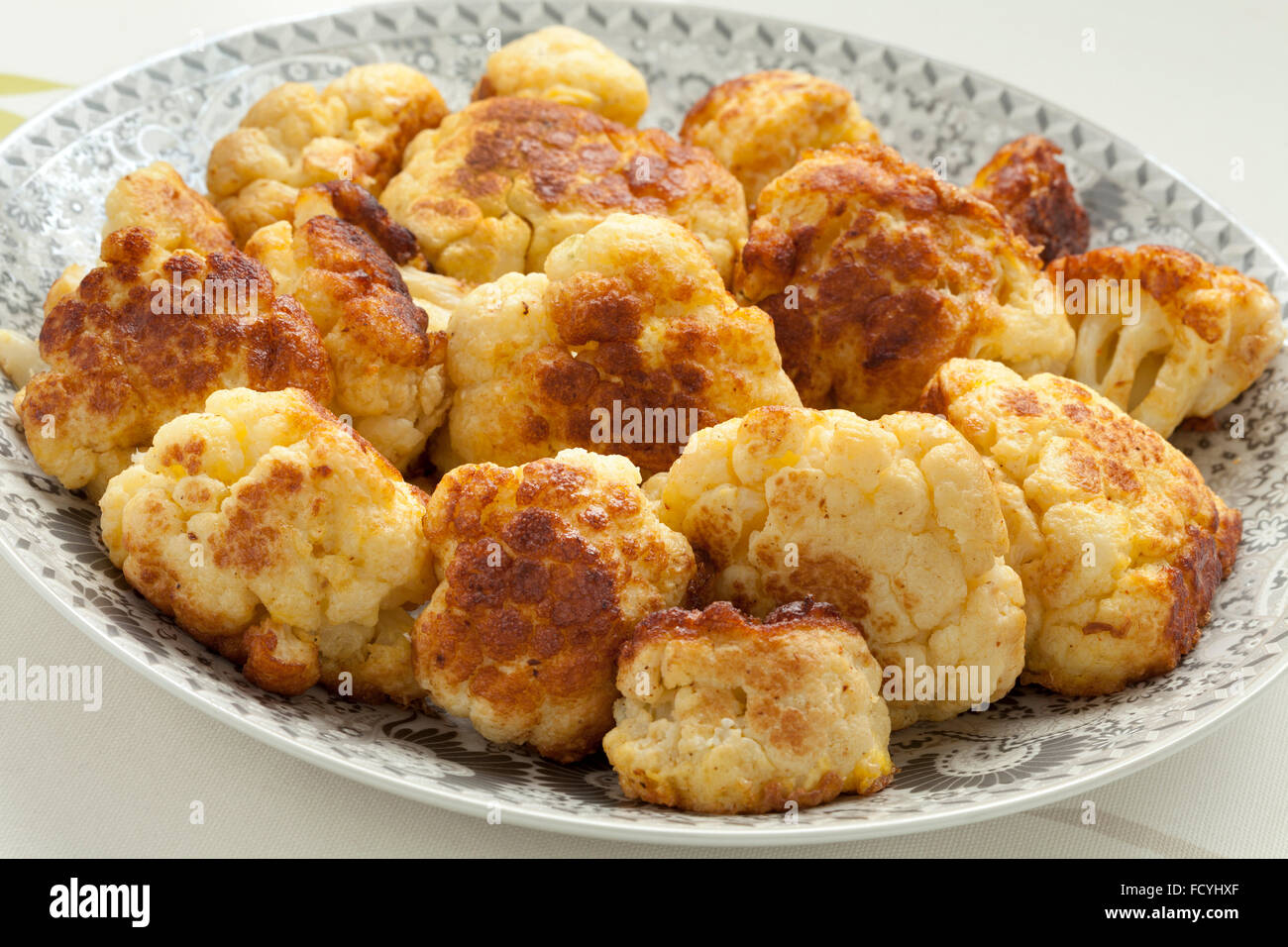 Marocchino tradizionale profondo fritto cavolfiore close up Foto Stock