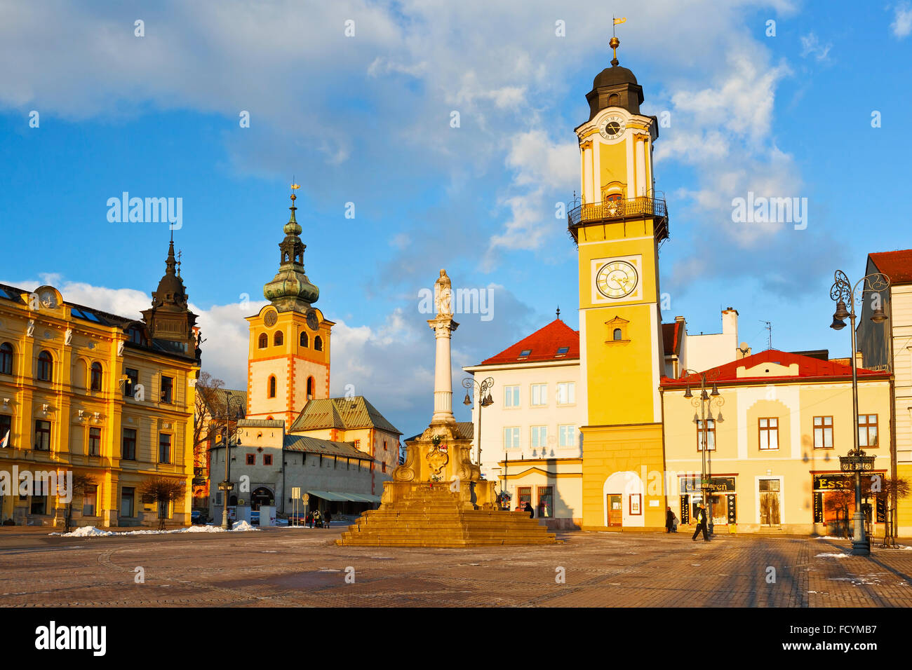 Piazza principale di Banska Bystrica, Slovacchia centrale. Foto Stock