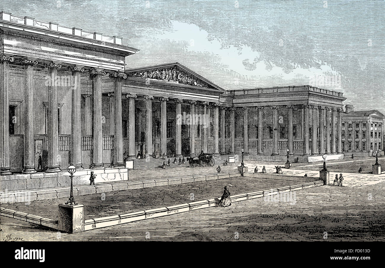 Il British Museum, secolo XIX, Londra, Inghilterra Foto Stock