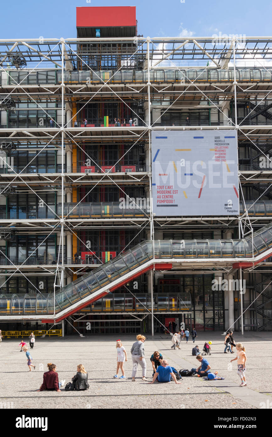 Centro Pompidou, Parigi, Francia Foto Stock