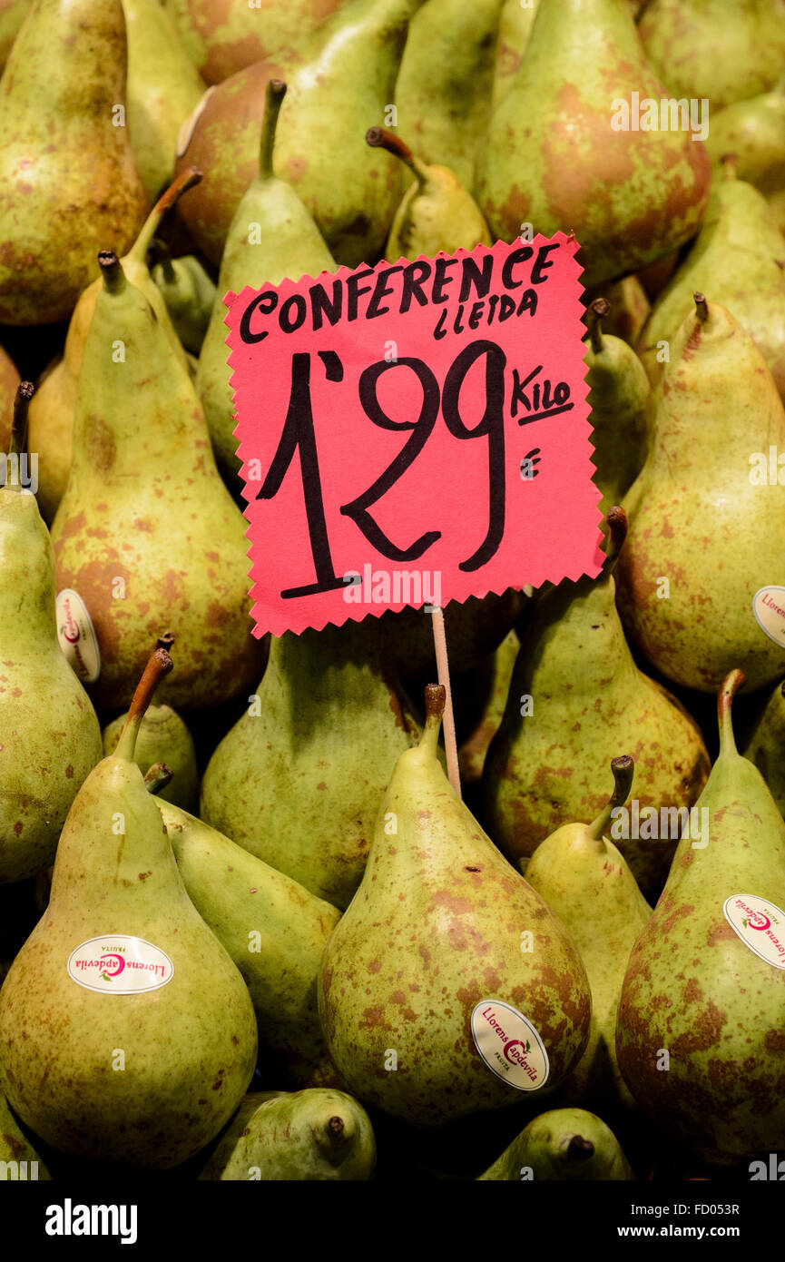 Il Mercat de Sant Josep de la Boqueria, spesso indicato semplicemente come la Boqueria Foto Stock