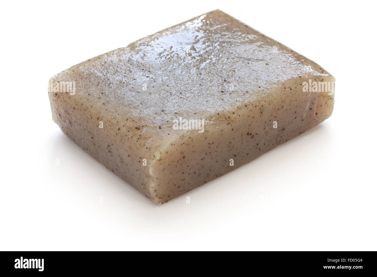 Konjac, konnyaku, giapponese dieta sana cibo isolati su sfondo bianco Foto Stock