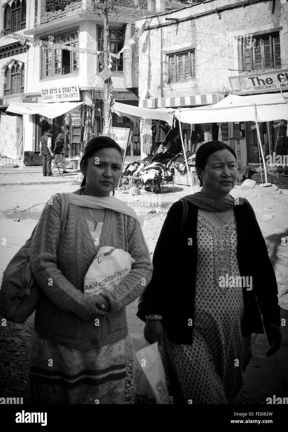 La gente del luogo in Leh, Ladakh, India Foto Stock